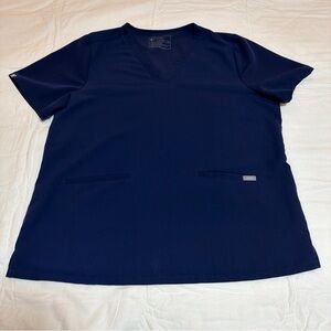 Figs Navy Short Sleeve Top